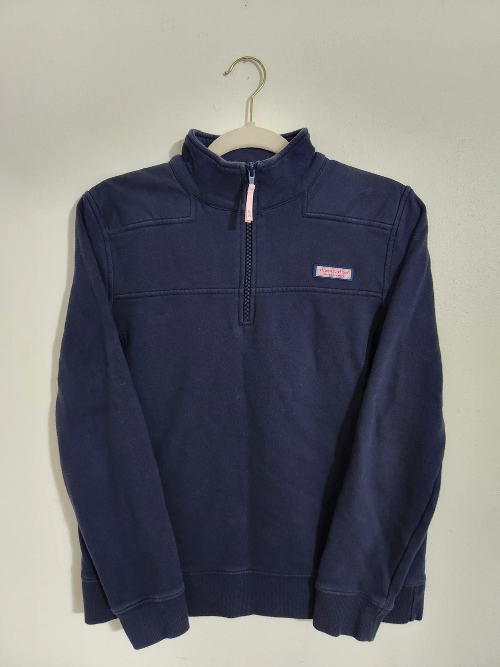 Classic Navy blue Vineyard Vines Shep Shirt quarter-zip pullover